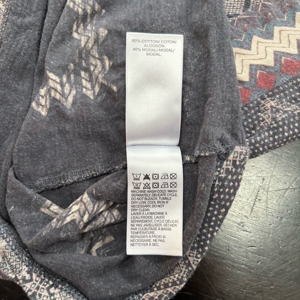 Lucky Brand Boho Print Tie-Front Top – Size M - Picture 5 of 6